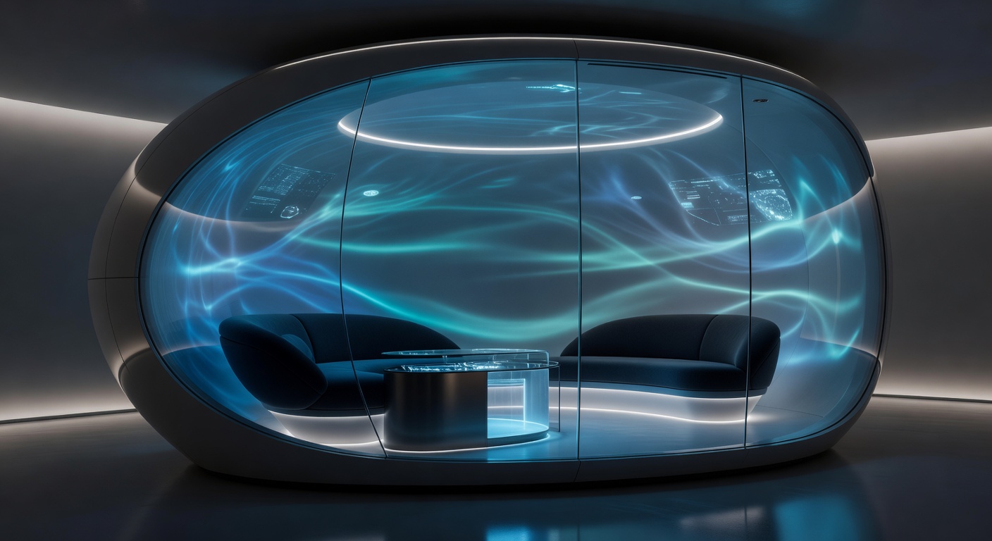 Futuristic Glass Pod Room design