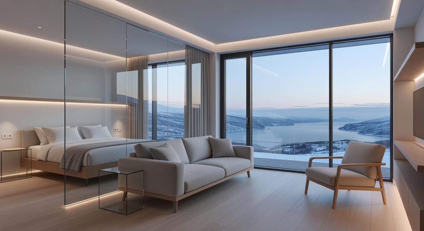 Nordic Deluxe Room Interior with glass features